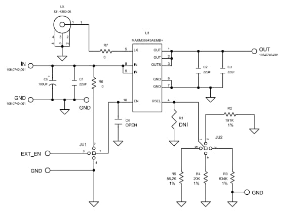 Plan mécanique - Analog Devices / Maxim Integrated Kit d’évaluation EMGA MAXM38643A